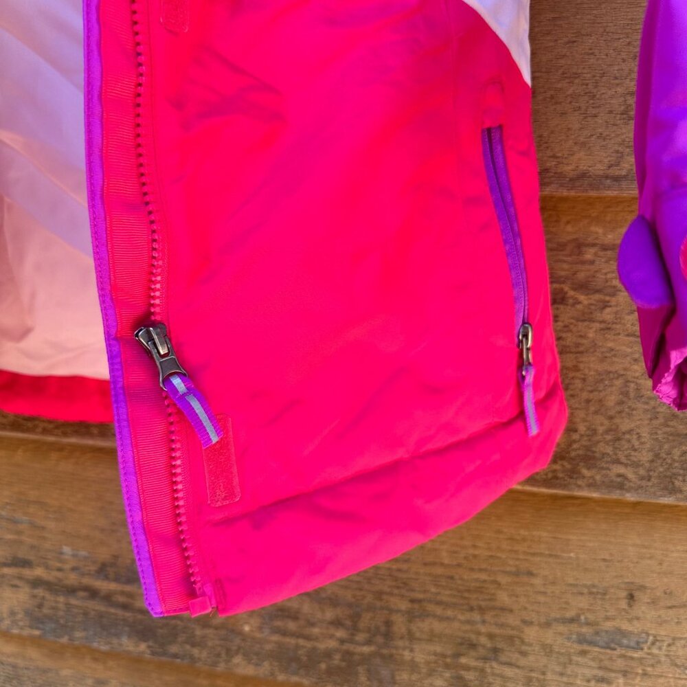 Champion Girls Hooded Insulated Jacket S (6-6X) Pink & Purple Polyester Shell Li - Picture 8 of 9